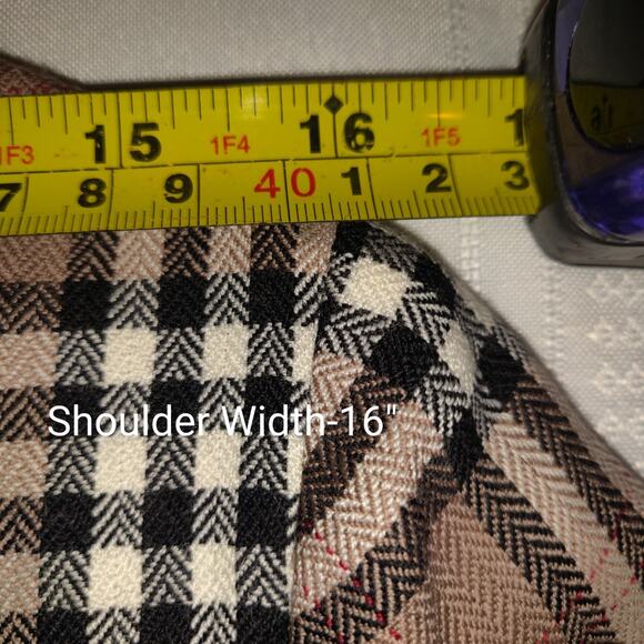 Vintage Pendleton Virgin Wool Tartan Plaid Blazer Women's 10 Jacket USA 80s 90s - Picture 11 of 16